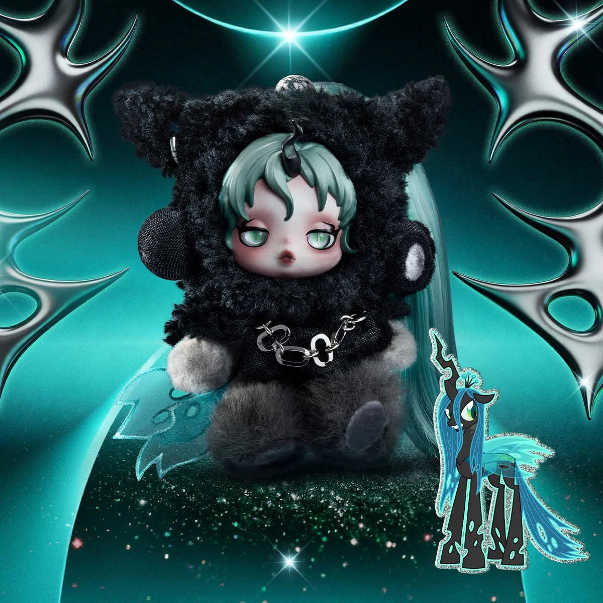 SKULLPANDA × My Little Pony Series Plush Doll Pendant (1 pc)